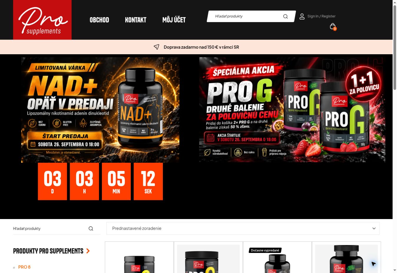 Náhľad e-shopu ProSupplements